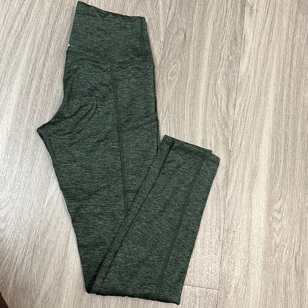Aerie chill play move leggings, heathered green, Size M